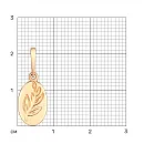 Подвеска из красного золота