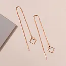 Серьги продевки из красного золота