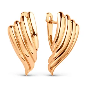 Серьги из красного золота