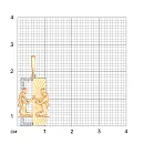 Подвеска из красного золота с фианитами