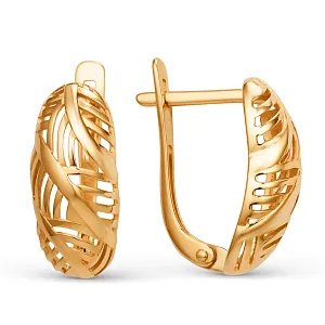 Серьги из красного золота