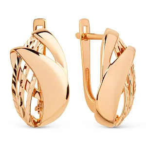Серьги из красного золота