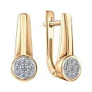 Серьги из красного золота с бриллиантами