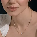 Колье из красного золота с фианитами