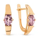 Серьги из красного золота с аметистами