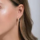 Серьги из красного золота с фианитами