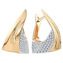 Серьги из красного золота с фианитами