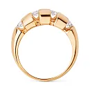 Кольцо из красного золота с фианитами