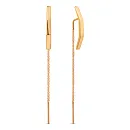 Серьги продевки из красного золота