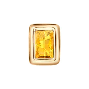 Подвеска из красного золота с цитрином