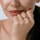 Кольцо из красного золота с фианитом