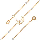 Браслет из красного золота с фианитами