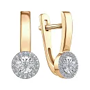 Серьги из красного золота с бриллиантами