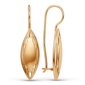 Серьги из красного золота