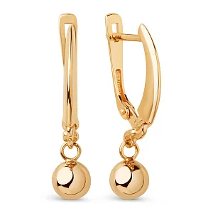 Серьги из красного золота