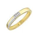 Кольцо из желтого золота с бриллиантами