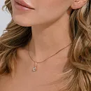 Подвеска из красного золота с топазом