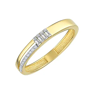 Кольцо из желтого золота с бриллиантами