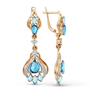 Серьги из красного золота