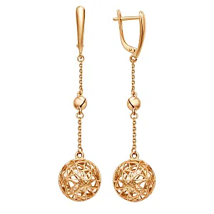 Серьги из красного золота