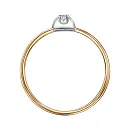 Кольцо из красного золота с бриллиантом