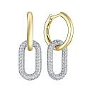 Серьги из желтого золота с бриллиантами