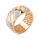 Кольцо из красного золота с фианитами