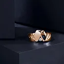 Кольцо из красного золота с фианитом