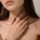 Кольцо из красного золота с фианитами