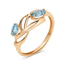 Кольцо из красного золота с swiss топазами