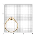 Кольцо из красного золота с бриллиантом