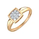 Кольцо из красного золота с бриллиантами