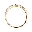 Кольцо из красного золота с фианитами