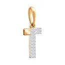 Подвеска из красного золота с фианитами