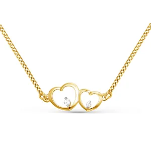 Колье из красного золота с фианитами