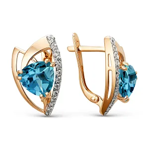 Серьги из красного золота