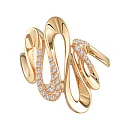 Кольцо из красного золота с фианитами