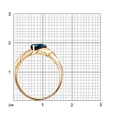 Кольцо из красного золота с лондон топазом