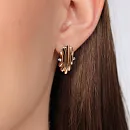 Серьги из красного золота с фианитами