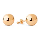 Серьги пусеты из красного золота