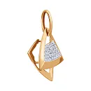 Подвеска из красного золота с фианитами