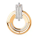 Подвеска из красного золота с фианитами