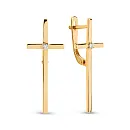 Серьги из красного золота с фианитами