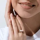 Кольцо из красного золота с фианитами