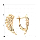 Серьги из красного золота