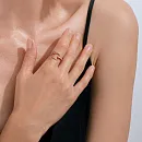 Кольцо из красного золота с фианитами