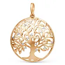 Подвеска из красного золота с фианитами