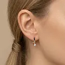 Серьги из красного золота с бриллиантами