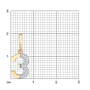 Подвеска из красного золота с фианитами
