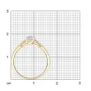 Кольцо из красного золота с бриллиантом